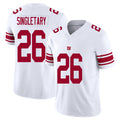 New York #26 Singletary Player Football V Neck Short Sleeve White Jersey Devin For Men Youth Women Gift