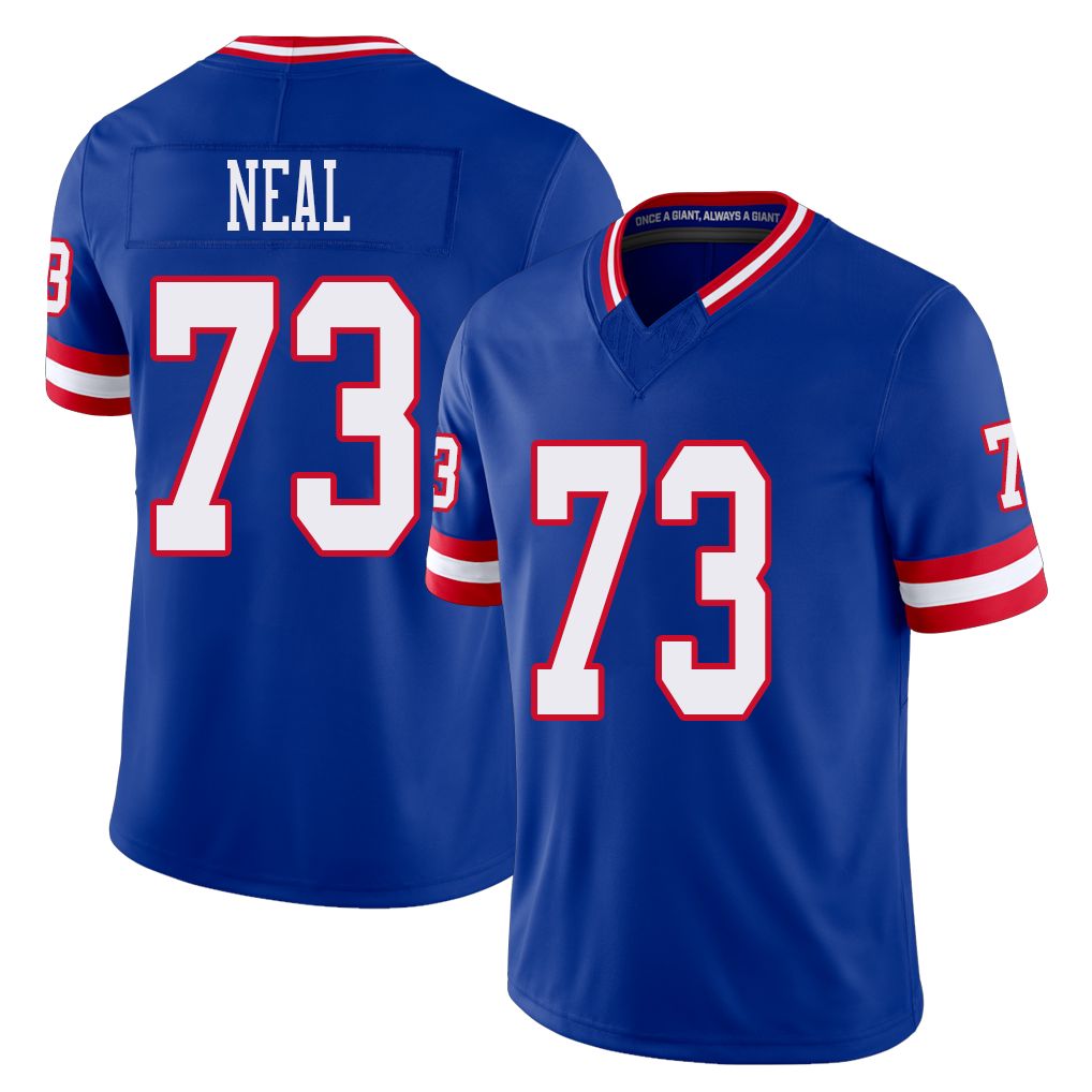 New York #73 Evan Player Football V Neck Short Sleeve Royal Jersey Neal For Men Youth Women Gift