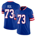 New York #73 Evan Player Football V Neck Short Sleeve Royal Jersey Neal For Men Youth Women Gift