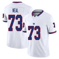 New York #73 Neal Player Football V Neck Short Sleeve White Jersey Evan For Men Youth Women Gift
