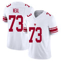 New York #73 Neal Player Football V Neck Short Sleeve White Jersey Evan For Men Youth Women Gift