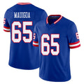 New York #65 Francis Player Football V Neck Short Sleeve Royal Jersey Mauigoa For Men Youth Women Gift
