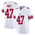New York #47 Finley Player Football V Neck Short Sleeve White Jersey Grant For Men Youth Women Gift