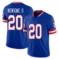 New York #20 Greg Player Football V Neck Short Sleeve Royal Jersey Newsome II For Men Youth Women Gift