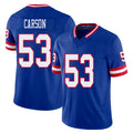 New York #53 Harry Player Football V Neck Short Sleeve Royal Jersey Carson For Men Youth Women Gift