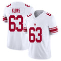 New York #63 Jake Player Football V Neck Short Sleeve White Jersey Kubas For Men Youth Women Gift