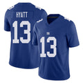 New York #13 Jalin Player Football V Neck Short Sleeve Royal Jersey Hyatt For Men Youth Women Gift