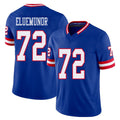 New York #72 Jermaine Player Football V Neck Short Sleeve Royal Jersey Eluemunor For Men Youth Women Gift