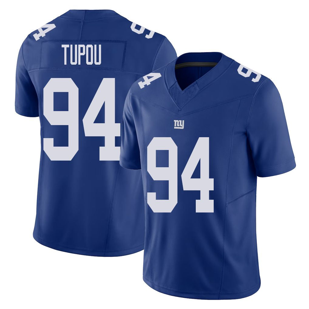New York #94 Josh Player Football V Neck Short Sleeve Royal Jersey Tupou For Men Youth Women Gift