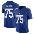 New York #75 Joshua Player Football V Neck Short Sleeve Royal Jersey Ezeudu For Men Youth Women Gift