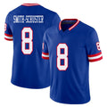 New York #8 JuJu Player Football V Neck Short Sleeve Royal Jersey Smith-Schuster For Men Youth Women Gift
