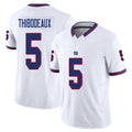New York #5 Thibodeaux Player Football V Neck Short Sleeve White Jersey Kayvon For Men Youth Women Gift