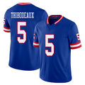 New York #5 Kayvon Player Football V Neck Short Sleeve Royal Jersey Thibodeaux For Men Youth Women Gift