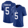 New York #5 Kayvon Player Football V Neck Short Sleeve Royal Jersey Thibodeaux For Men Youth Women Gift