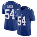 New York #54 Khalid Player Football V Neck Short Sleeve Royal Jersey Kareem For Men Youth Women Gift