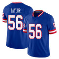 New York #56 Lawrence Player Football V Neck Short Sleeve Royal Jersey Taylor For Men Youth Women Gift