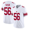 New York #56 Lawrence Player Football V Neck Short Sleeve White Jersey Taylor For Men Youth Women Gift