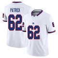 New York #62 Patrick Player Football V Neck Short Sleeve White Jersey Lucas For Men Youth Women Gift