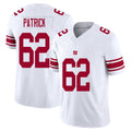 New York #62 Lucas Player Football V Neck Short Sleeve White Jersey Patrick For Men Youth Women Gift