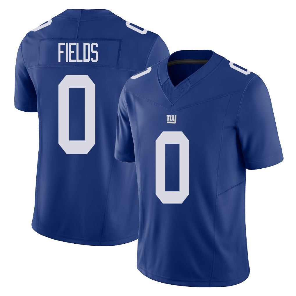 New York #0 Malachi Player Football V Neck Short Sleeve Royal Jersey Fields For Men Youth Women Gift