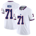 New York #71 Mbow Player Football V Neck Short Sleeve White Jersey Marcus For Men Youth Women Gift