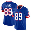 New York #89 Mark Player Football V Neck Short Sleeve Royal Jersey Bavaro For Men Youth Women Gift