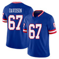 New York #67 Marlon Player Football V Neck Short Sleeve Royal Jersey Davidson For Men Youth Women Gift