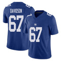 New York #67 Marlon Player Football V Neck Short Sleeve Royal Jersey Davidson For Men Youth Women Gift