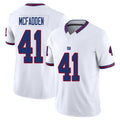 New York #41 McFadden Player Football V Neck Short Sleeve White Jersey Micah For Men Youth Women Gift