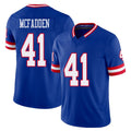 New York #41 Micah Player Football V Neck Short Sleeve Royal Jersey McFadden For Men Youth Women Gift