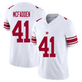 New York #41 McFadden Player Football V Neck Short Sleeve White Jersey Micah For Men Youth Women Gift