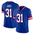 New York #31 Nic Player Football V Neck Short Sleeve Royal Jersey Jones For Men Youth Women Gift