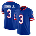 New York #3 Odell Player Football V Neck Short Sleeve Royal Jersey Beckham Jr. For Men Youth Women Gift