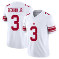 New York #3 Beckham Jr. Player Football V Neck Short Sleeve White Jersey Odell For Men Youth Women Gift