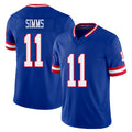 New York #11 Phil Player Football V Neck Short Sleeve Royal Jersey Simms For Men Youth Women Gift