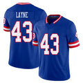 New York #43 Raheem Player Football V Neck Short Sleeve Royal Jersey Layne For Men Youth Women Gift