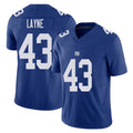 New York #43 Raheem Player Football V Neck Short Sleeve Royal Jersey Layne For Men Youth Women Gift