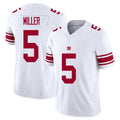New York #5 Miller Player Football V Neck Short Sleeve White Jersey Ryan For Men Youth Women Gift