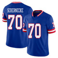 New York #70 Ryan Player Football V Neck Short Sleeve Royal Jersey Schernecke For Men Youth Women Gift