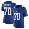 New York #70 Ryan Player Football V Neck Short Sleeve Royal Jersey Schernecke For Men Youth Women Gift