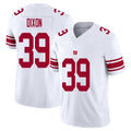 New York #39 Dixon Player Football V Neck Short Sleeve White Jersey Thaddeus For Men Youth Women Gift