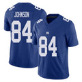 New York #84 Theo Player Football V Neck Short Sleeve Royal Jersey Johnson For Men Youth Women Gift