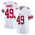 New York #49 Edmunds Player Football V Neck Short Sleeve White Jersey Tremaine For Men Youth Women Gift