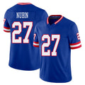 New York #27 Tyler Player Football V Neck Short Sleeve Royal Jersey Nubin For Men Youth Women Gift