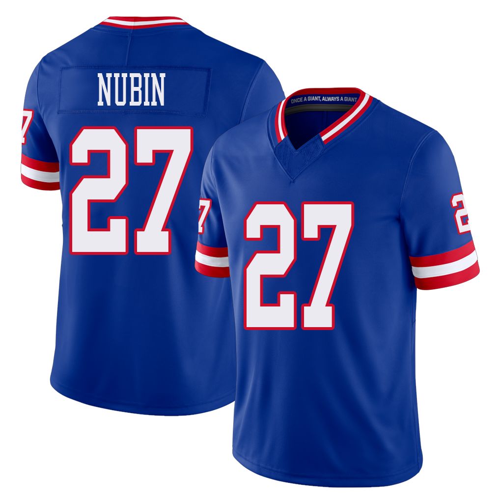 New York #27 Tyler Player Football V Neck Short Sleeve Royal Jersey Nubin For Men Youth Women Gift