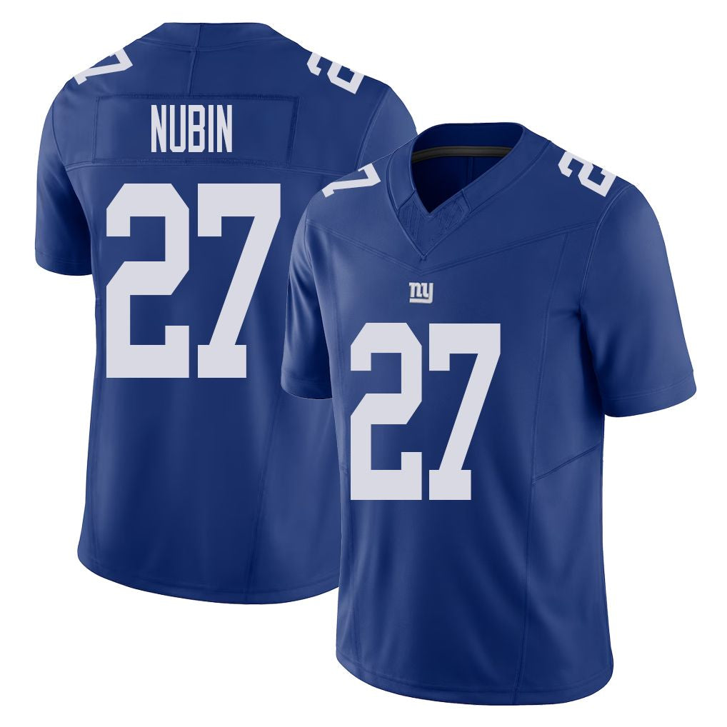 New York #27 Tyler Player Football V Neck Short Sleeve Royal Jersey Nubin For Men Youth Women Gift