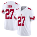 New York #27 Nubin Player Football V Neck Short Sleeve White Jersey Tyler For Men Youth Women Gift