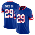 New York #29 Tyrone Player Football V Neck Short Sleeve Royal Jersey Tracy Jr. For Men Youth Women Gift