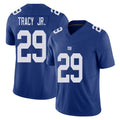 New York #29 Tyrone Player Football V Neck Short Sleeve Royal Jersey Tracy Jr. For Men Youth Women Gift