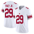 New York #29 Tracy Jr. Player Football V Neck Short Sleeve White Jersey Tyrone For Men Youth Women Gift